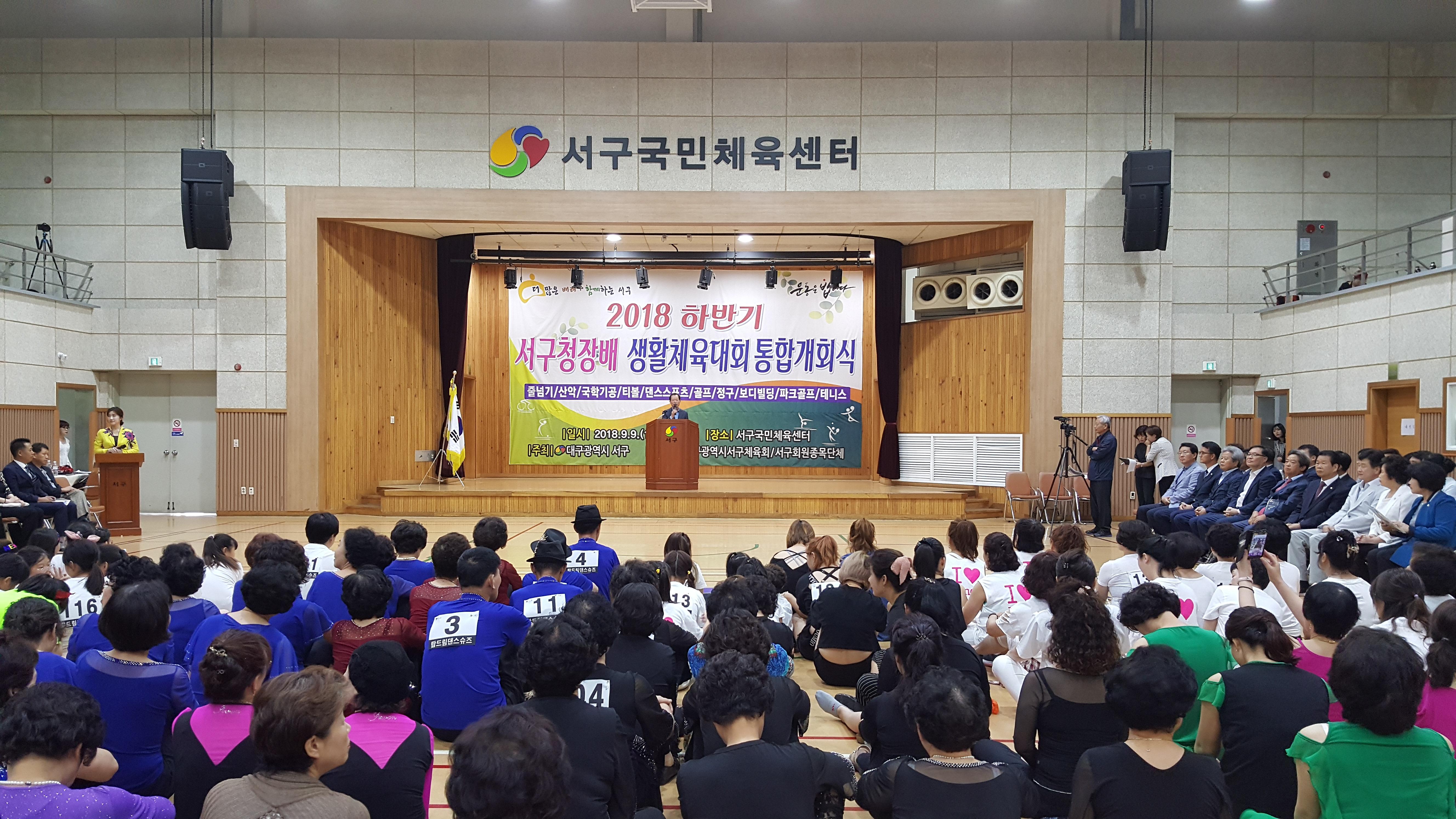 2018 하반기 서구청장배 생활체육대회 통합개회식 개최(9.9) 1